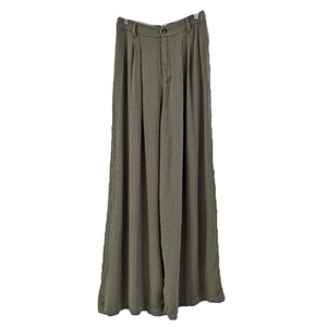 SHEIN Frenchy Pale Green Solid Wide Leg Pants Size 6 Size Medium NWOT